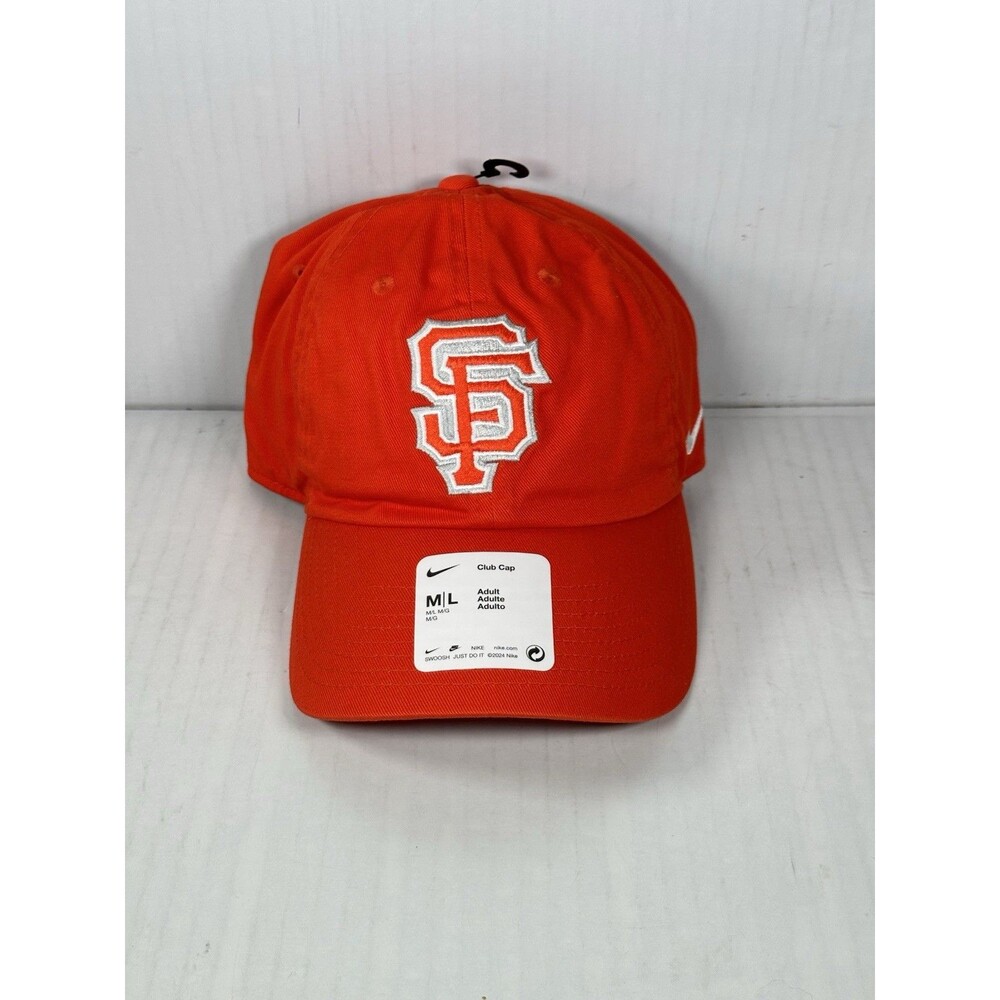 Size M/L San Francisco Giants Nike Club Cap Orange Adjustable Baseball Hat NWT